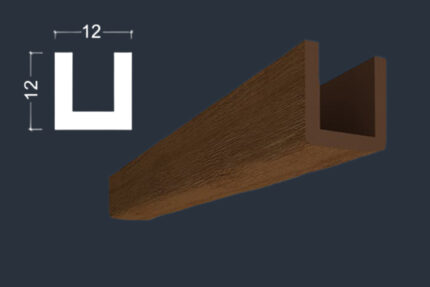 Imitacija drvene grede BR-02 tamna 2m